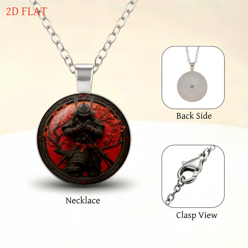 5pcs Samurai & Cherry Blossom Themed Jewellery Set