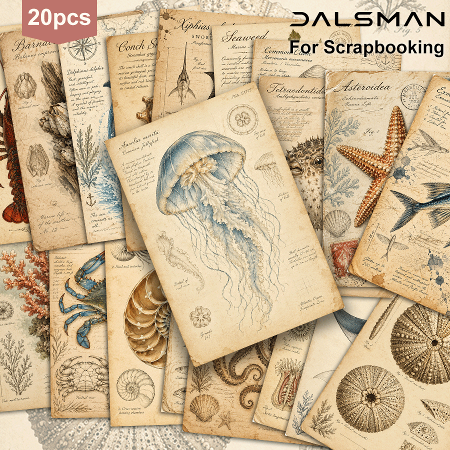 TEMU 20-packvintage Postcards Set Retro Illustrations For Stationery Lovers And Nature Enthusiasts Home Decor And Greeting Cardsdalsman