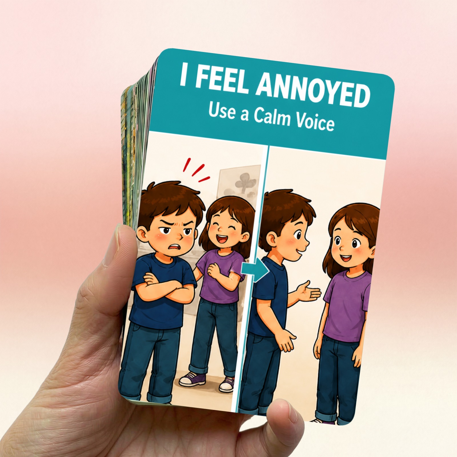TEMU 36pcs Emotional Regulation Postcards Suitable For & - 36 Unique Non-repeating Cards With English Phrases For Self Reflection, , Communication