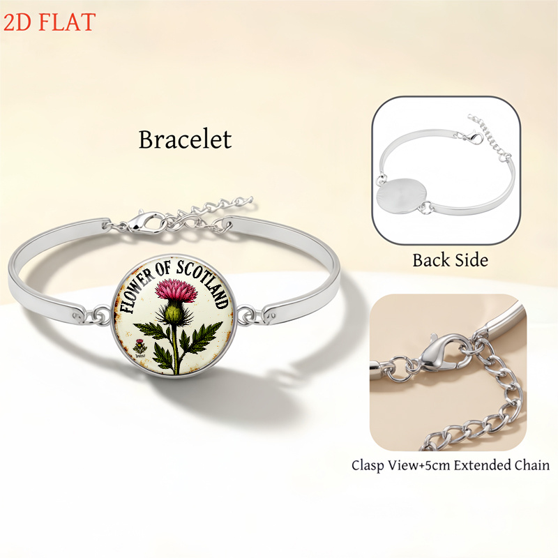 5pc Women's Thistle Flower Jewelry Set, Light Luxury Design