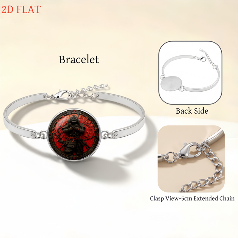 5pcs Samurai & Cherry Blossom Themed Jewellery Set