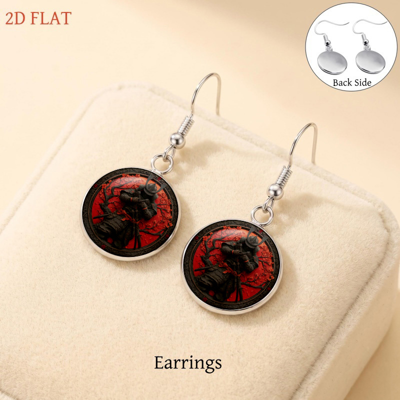 5pcs Samurai & Cherry Blossom Themed Jewellery Set
