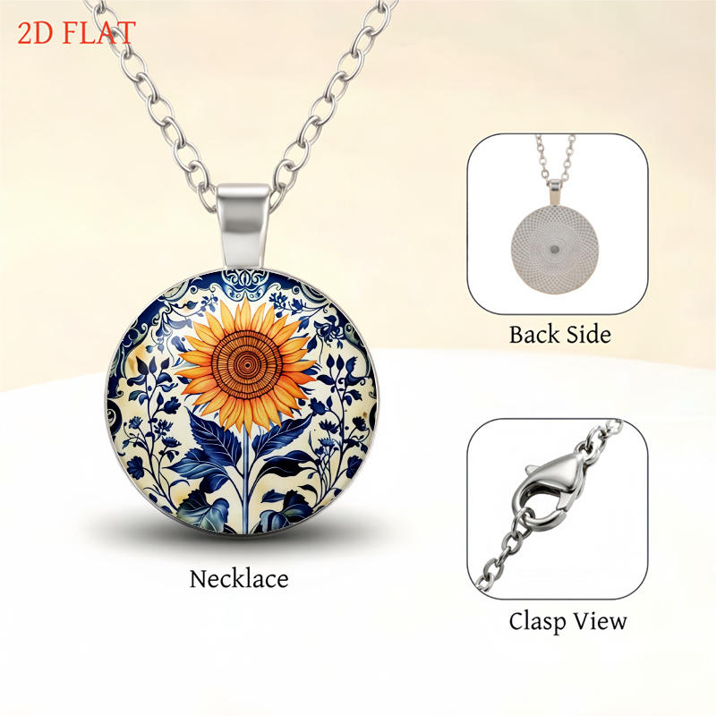 5pcs Sunflower Pattern Ladies' Jewellery Set, Elegant Gift