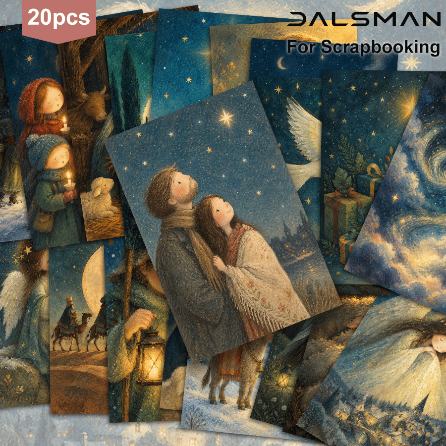 TEMU 20-pack Religious Christmas Postcards Set Nativity Scene Art Prints For Holiday Greeting Cards Seasonal Home Decor And Religious Gift Dalsman