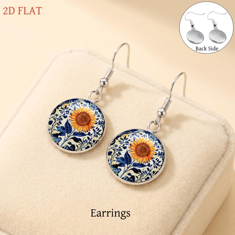 5pcs Sunflower Pattern Ladies' Jewellery Set, Elegant Gift