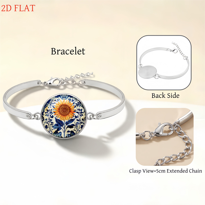 5pcs Sunflower Pattern Ladies' Jewellery Set, Elegant Gift