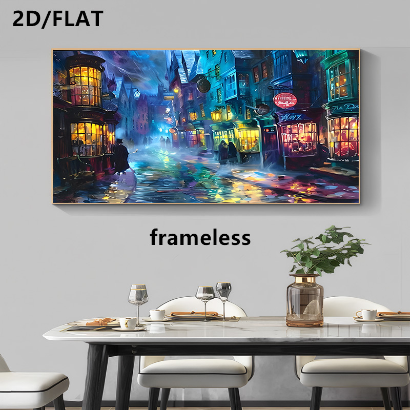 item picture 2d flat 1pc of fantasy   pattern 2d flat frameless canvas art large size 32x63 inches 80x160cm suitable for living rooms   and game rooms and     christmas as wall decor it   fantasy