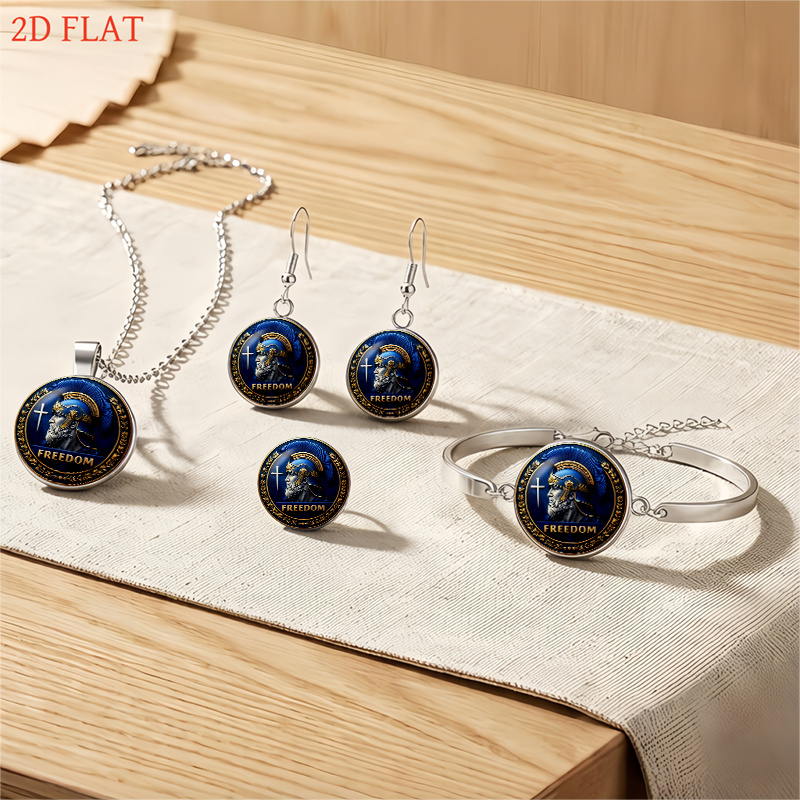 5pc Ancient Warrior-Themed Women's Jewelry Set