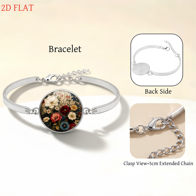 5pc Floral-Themed Jewelry Set, Fashionable Accessories