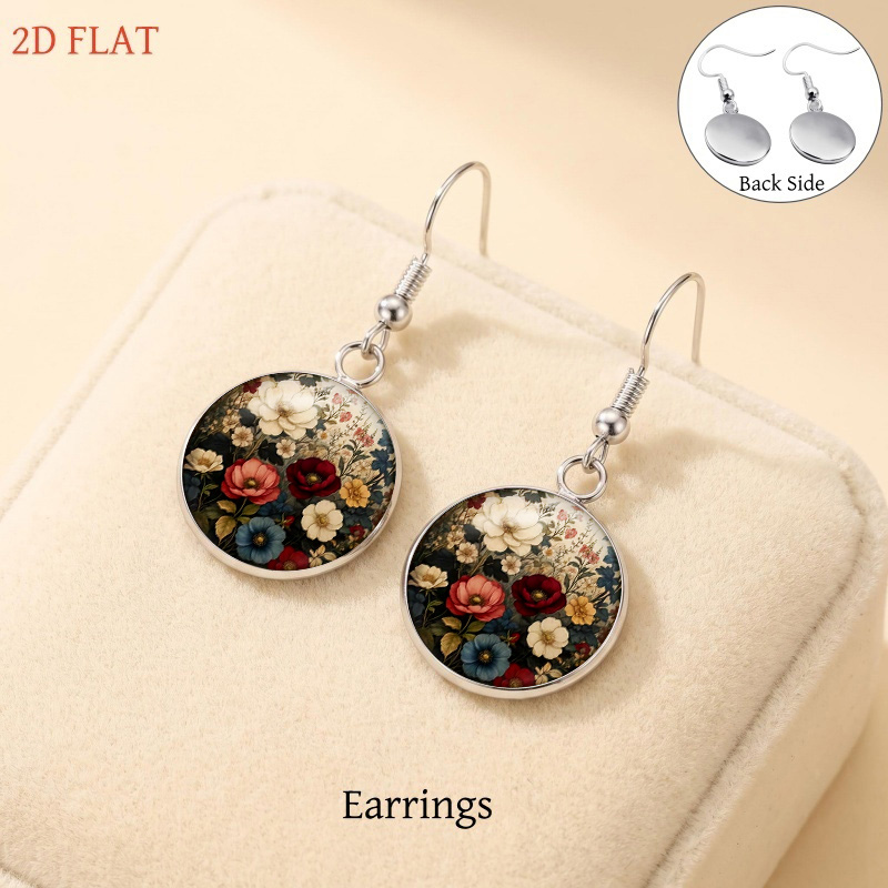 5pc Floral-Themed Jewelry Set, Fashionable Accessories