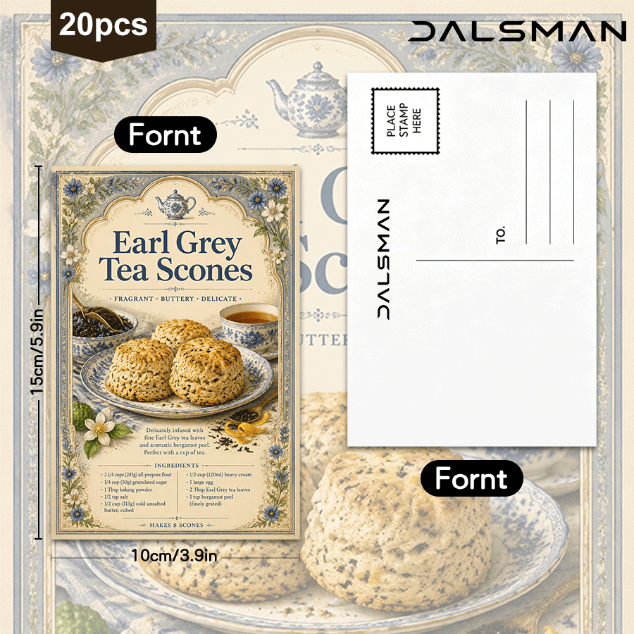 20 packvintage bakery postcards set aesthetic food illustration stationery for     kitchen decor and greeting cards collectiondalsman