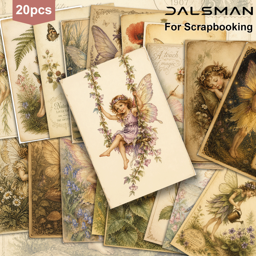 TEMU Lot de 20 cartes postales féériques vintage, papeterie florale esthétique pour cartes de vœux, décoration intérieure et fournitures de