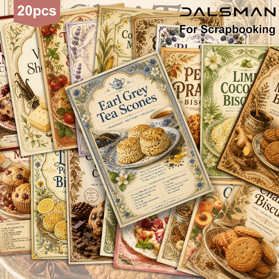 item picture 20 packvintage bakery postcards set aesthetic food illustration stationery for     kitchen decor and greeting cards collectiondalsman