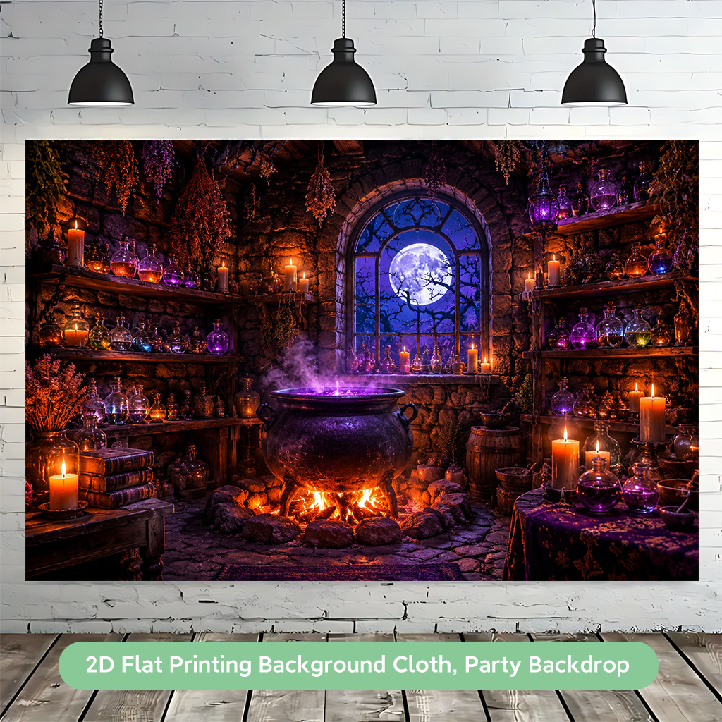 2D Flat Printing Backdrop Banner for Magical Potion Room Decor
