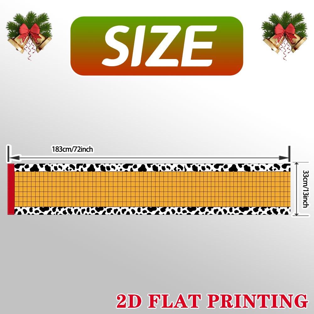 TEMU 2d Flat, 1pc Table Runner - Hide Border Grid Design Table Runner For Party - Farmhouse Decor For Kitchen Table, Living Room Console, Bedroom