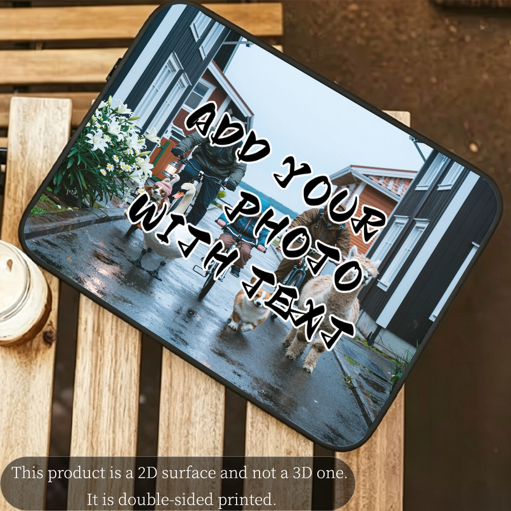 Personalized Custom Pattern Laptop Sleeve with Riding Figure