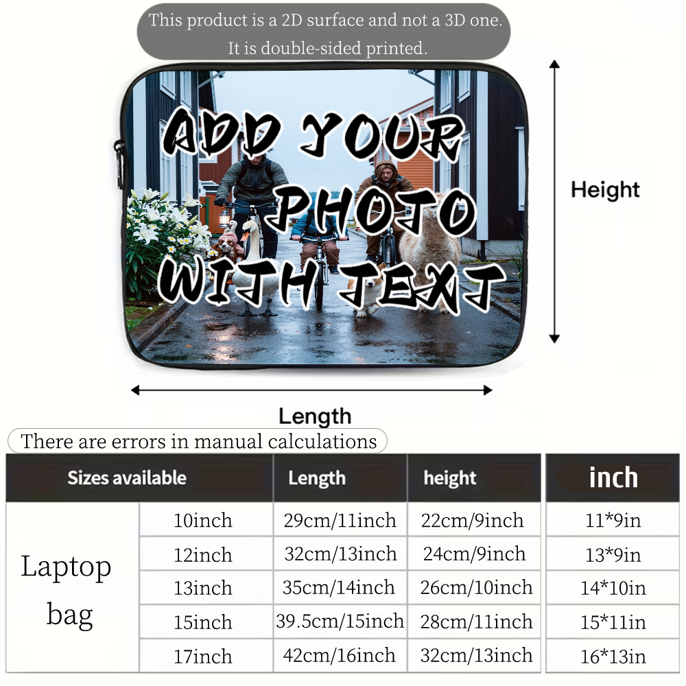 Personalized Custom Pattern Laptop Sleeve with Riding Figure