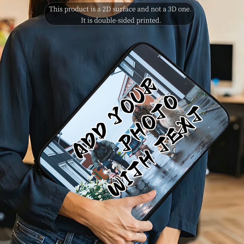 Personalized Custom Pattern Laptop Sleeve with Riding Figure