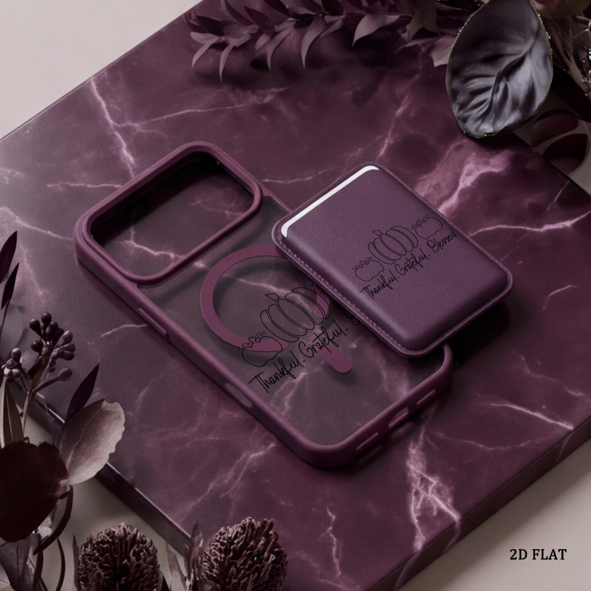 TEMU Phone Case: 2d Flat 1 Set 2pcs Magnetic Phone Case With Card Holder Suitable For Iphone 18/17 Pro Max/16/15/14 Plus/13,line Art Pumpkins +