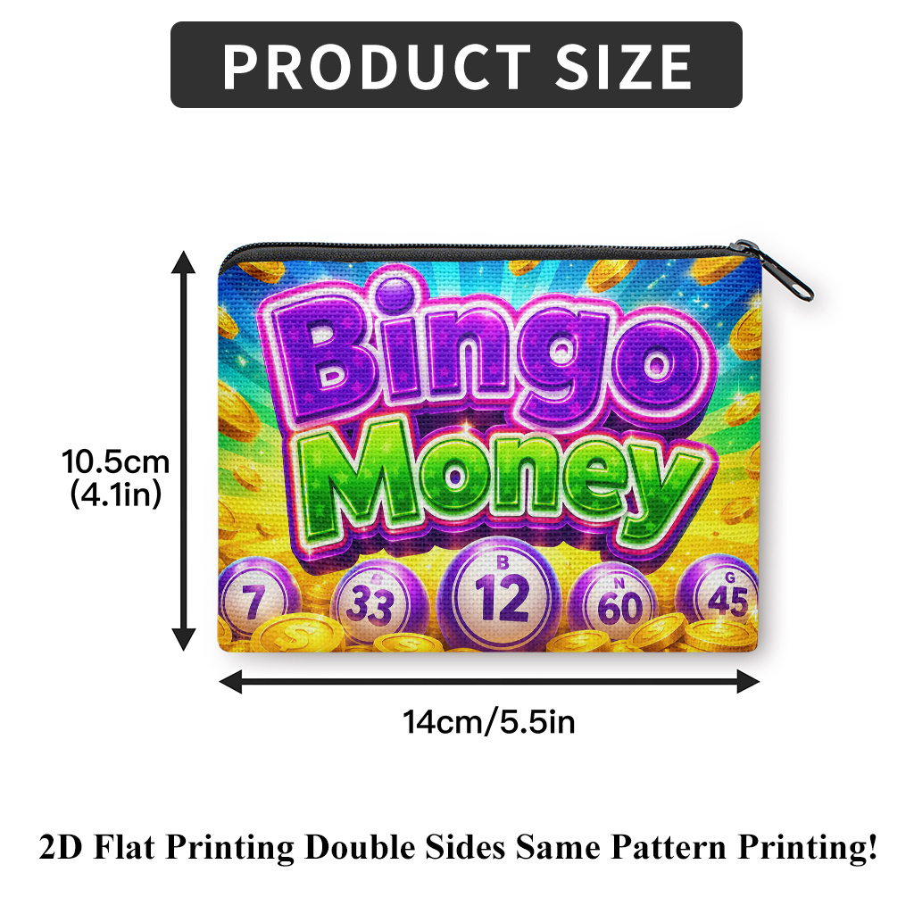 TEMU Coin Purse, Bingo Balls Display Coin Purse With, Earphones And Lipstick Storage Bag, Durable, Lightweight And Practical Handheld , Suitable For