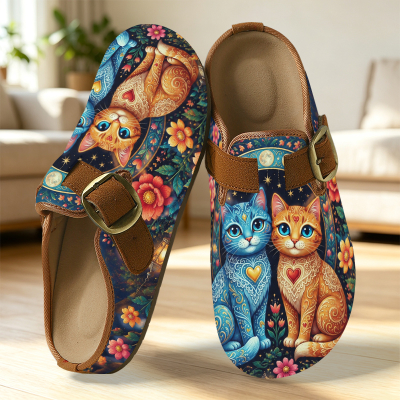 men women magical celestial mules clogs sole slippers with cushioned   tpr sole themed suitable for home indoor outdoor use machine washable casual shoes for wear women shoes