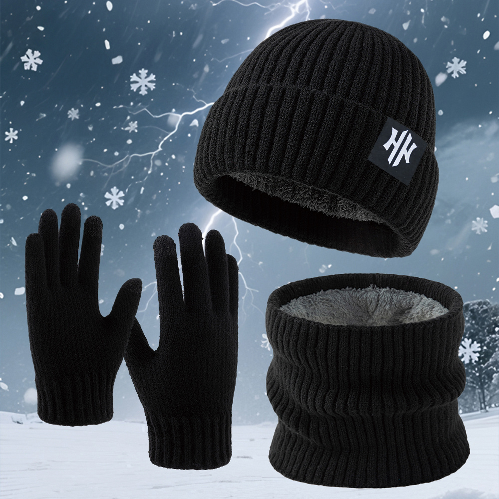 TEMU 3pz MAKEFGE in Maglia Foderati - Invernali Spessi e con Vestibilit� Elasticizzata, da Sci Unisex per Ragazzi Adatti per Ciclismo, Freddo,
