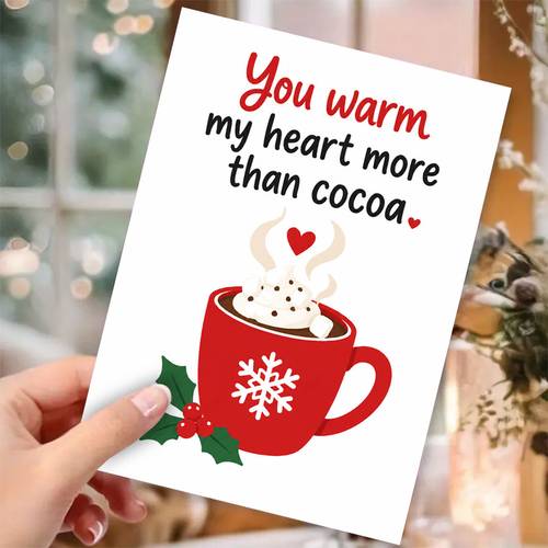 item picture a greeting card an envelopecozy greeting card mug you warm my heart suitable for partner minimalist illustration decorative greeting card