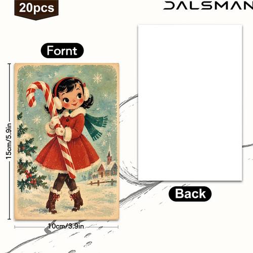 20 pack vintage christmas postcards set retro holiday greeting cards for festive winter stationery for seasonal decor and gift exchange