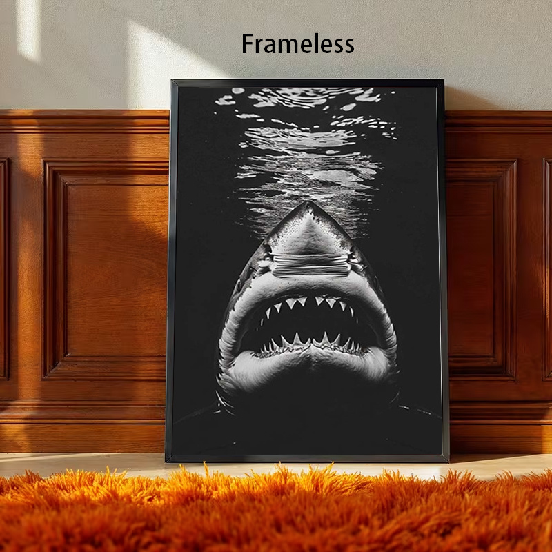 item picture 2d flat     canvas poster open tooth design suitable for living room study teens   garage bathroom bedroom modern decorative wall art   decor