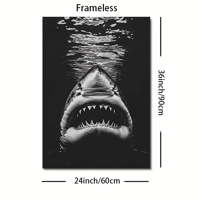 item picture 2d flat     canvas poster open tooth design suitable for living room study teens   garage bathroom bedroom modern decorative wall art   decor