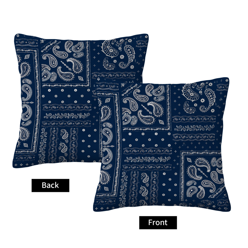 1pc classic paisley pattern bandana set home decor cushion covers party decor pillowcases for porch patio couch sofa living room outdoor gifts for   without pillow inserts