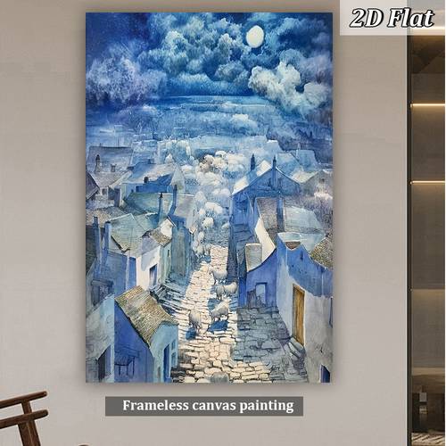 2d flat 2d flat 2d flat 1pc sheep decorative painting frameless holiday gifts birthday party hanging decorative paintings room bathroom home decoration art