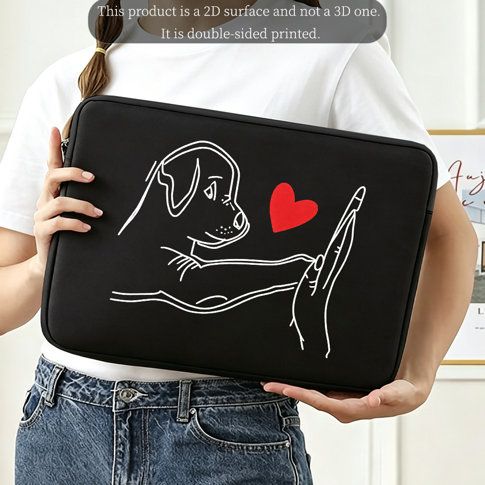 Easy Sketch Style Dog Pattern Notebook Inner Bag