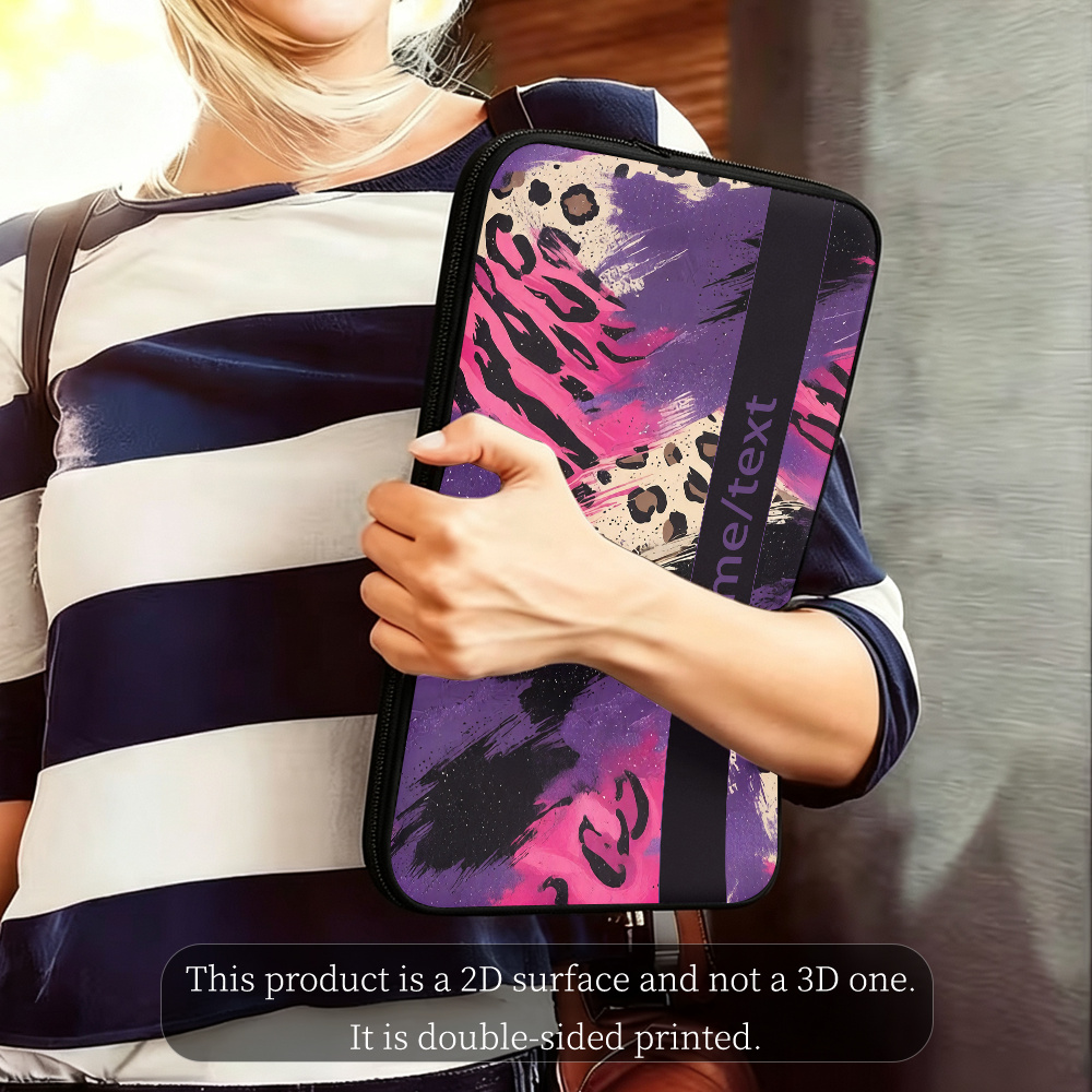 Customizable Leopard Abstract Hand-Painted Pattern Notebook Inner Bag