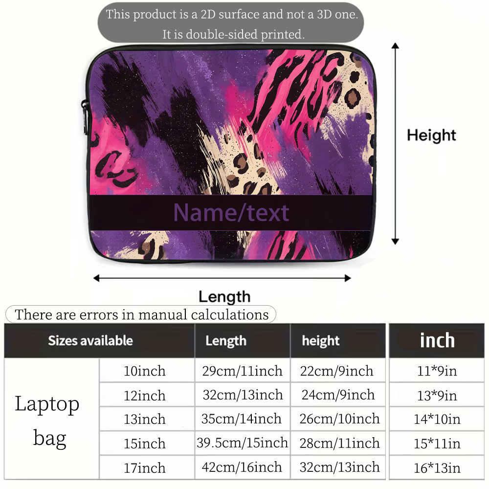 Customizable Leopard Abstract Hand-Painted Pattern Notebook Inner Bag
