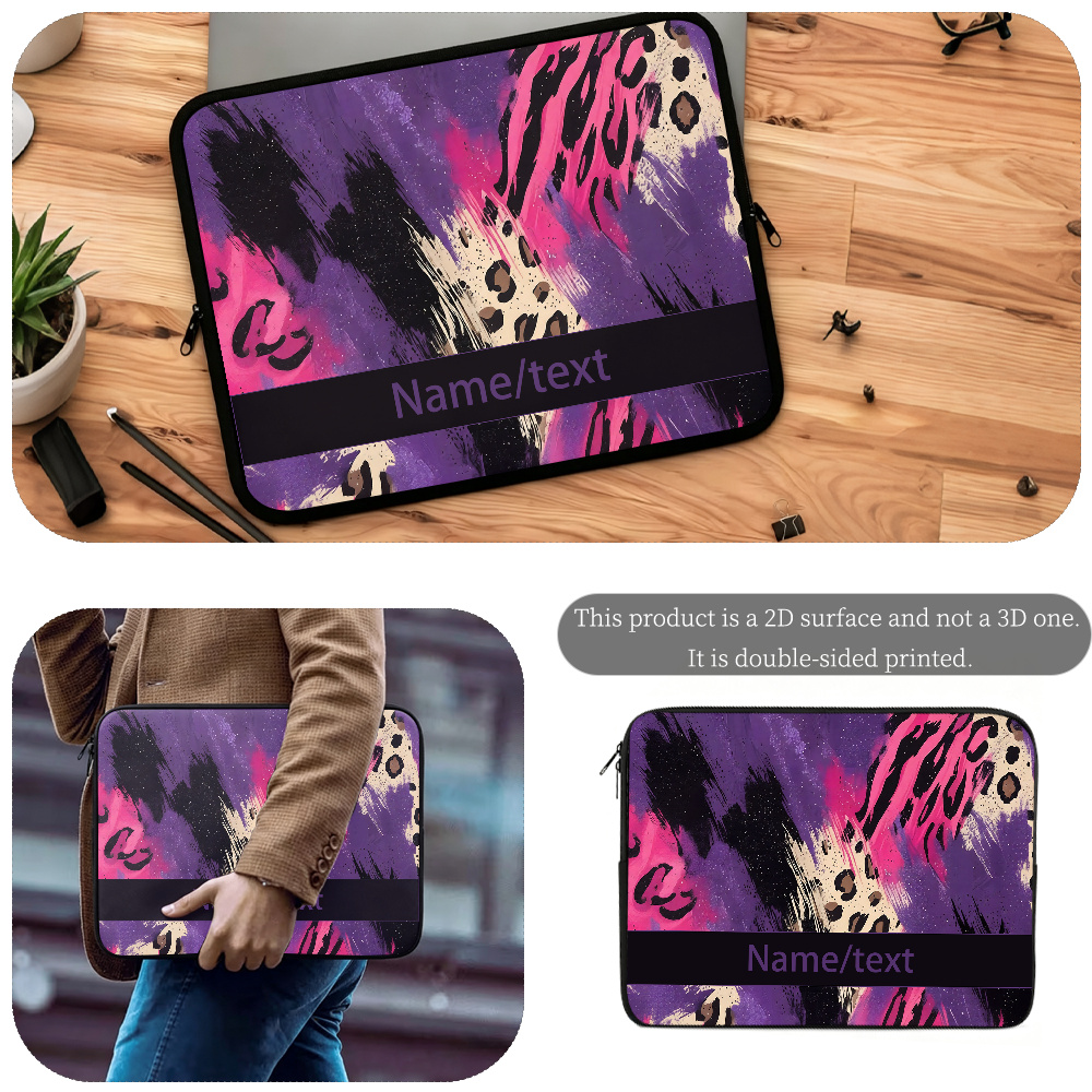 Customizable Leopard Abstract Hand-Painted Pattern Notebook Inner Bag