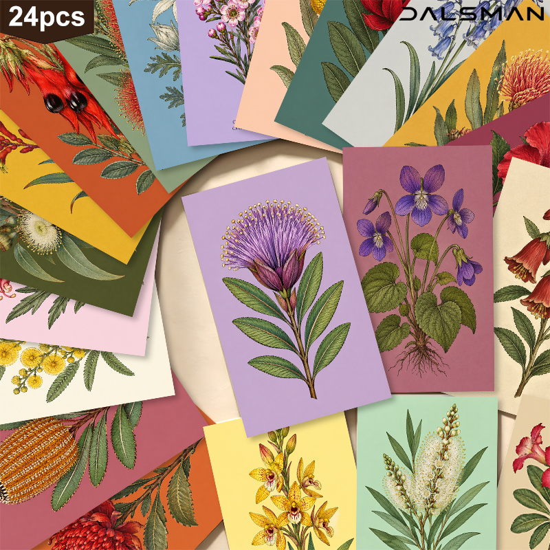 TEMU Lot de 24 cartes postales , d' australiennes vintage pour la décoration intérieure, la décoration murale de bureau, de vœux pour et , les