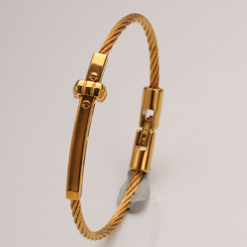 TEMU 1pc Bracelet Brillant en Acier Inoxydable 304 de T avec Design , Bijoux de Haute Qualité pour Hommes et Femmes - Meilleur Cadeau pour les