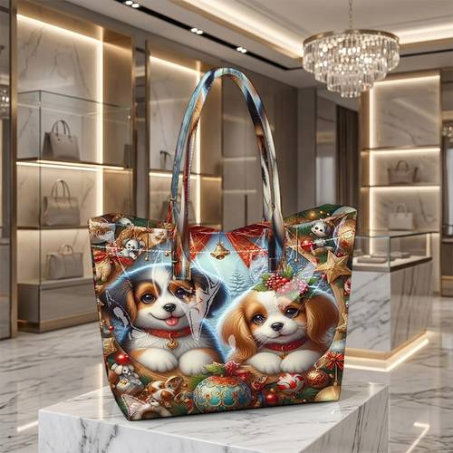 christmas womens casual large capacity pvc tote bag shoulder handbag beach bag fashionable elegant bag with makeup bag for vacation parties gym office multi functional commuter outdoor travel bag daily use holiday gifts