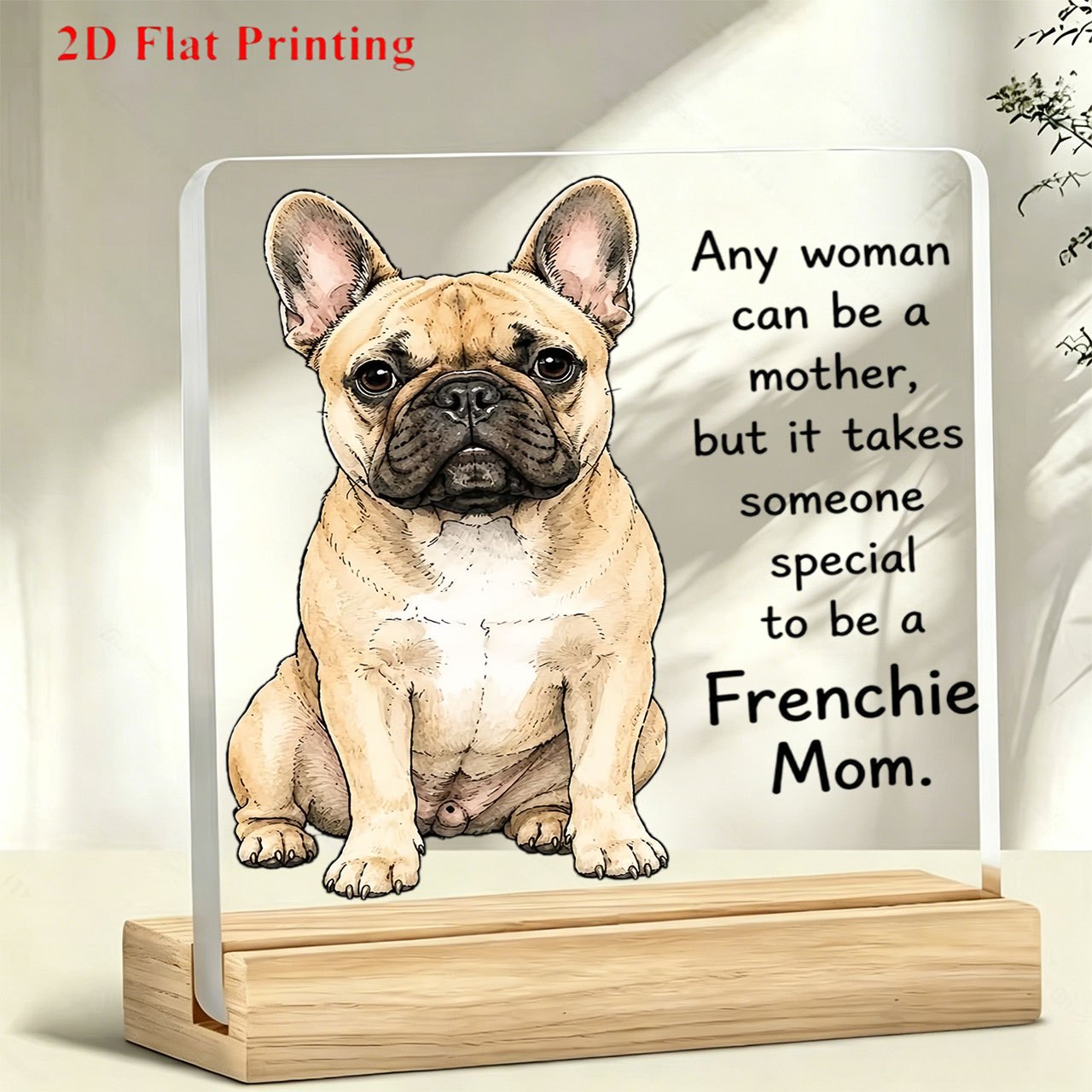 TEMU 1pc French Bulldog Pattern Standing Desk Decoration, Suitable For Work, Office Desk Decor, Paperweight, Study, Bar Countertop Display. Ideal For