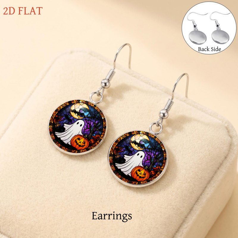 5pcs Halloween Pumpkin Bat Moon Jewelry Set for Ladies