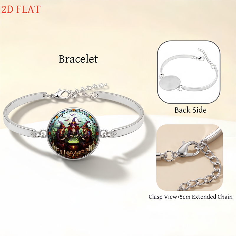 5pcs Halloween Witches Cauldron Jewelry Set, Festive Gift