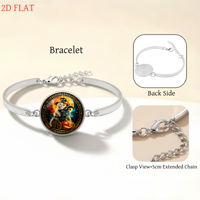 5pc Women's Halloween Magic Cat Jewellery Set, Festive Gift