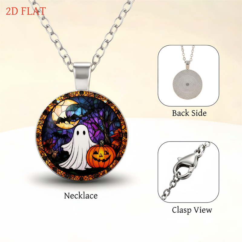 5pcs Halloween Pumpkin Bat Moon Jewelry Set for Ladies