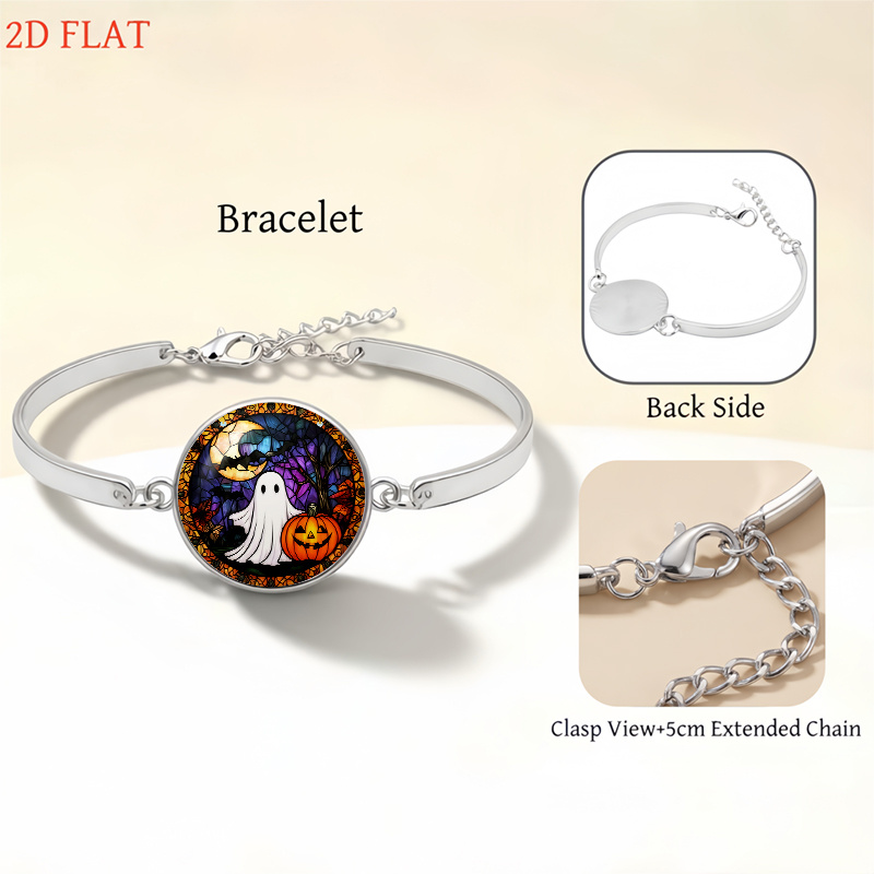 5pcs Halloween Pumpkin Bat Moon Jewelry Set for Ladies