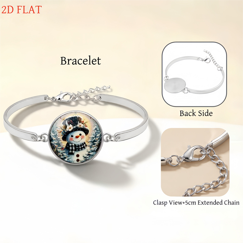 5pcs Christmas Snowman Ladies Jewelry Set, Festive Gift
