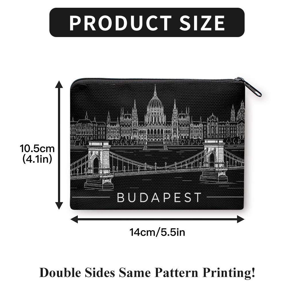 TEMU -themed Coin Purse Suitable For Fashion - Multi-functional Zipper Wallet With Print, Machine Washable Pouch For Keys, Cards, Earphones & Cash