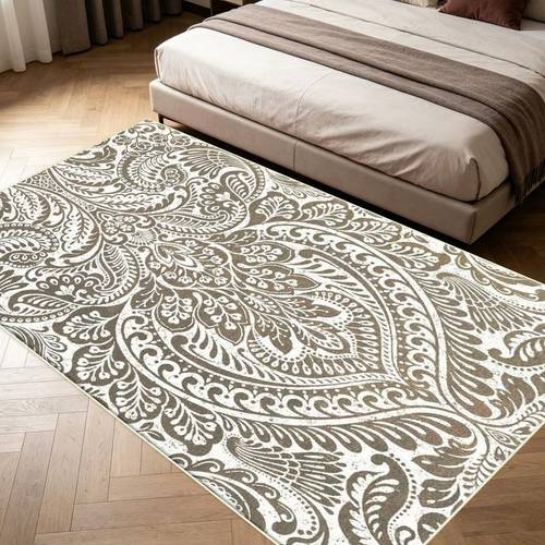 1 buc covor cu model paisley floral, moale și confortabil, ușor de întreținut, lavabil la mașină, covoraș de podea pentru interior, sub masă, stil rustic, potrivit pentru sufragerie, cameră de , bucătărie, dormitor, hol, birou de acasă, decor acasă.