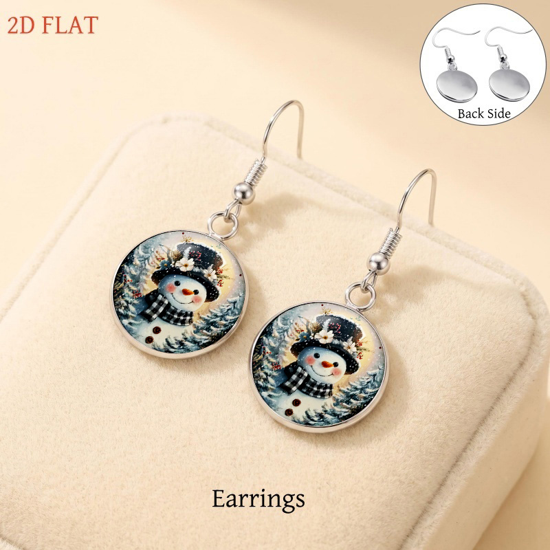 5pcs Christmas Snowman Ladies Jewelry Set, Festive Gift