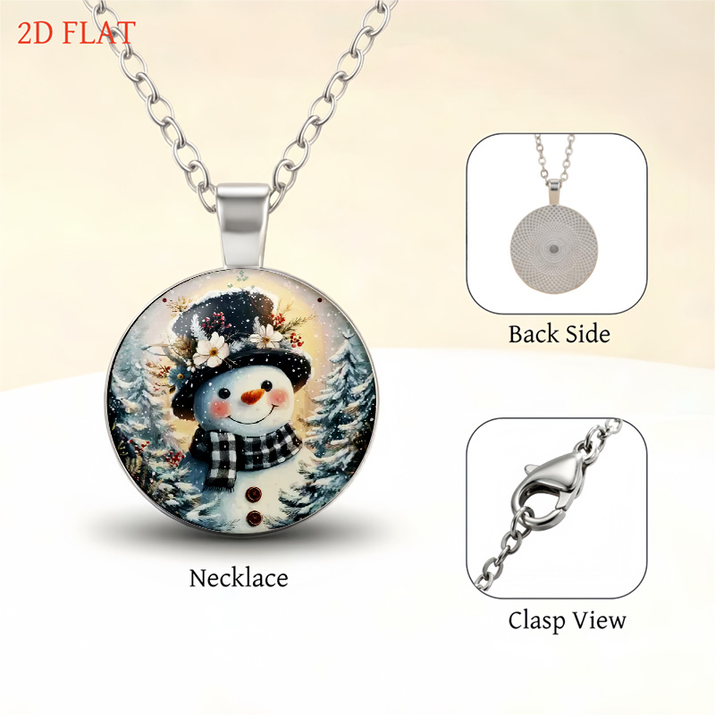 5pcs Christmas Snowman Ladies Jewelry Set, Festive Gift